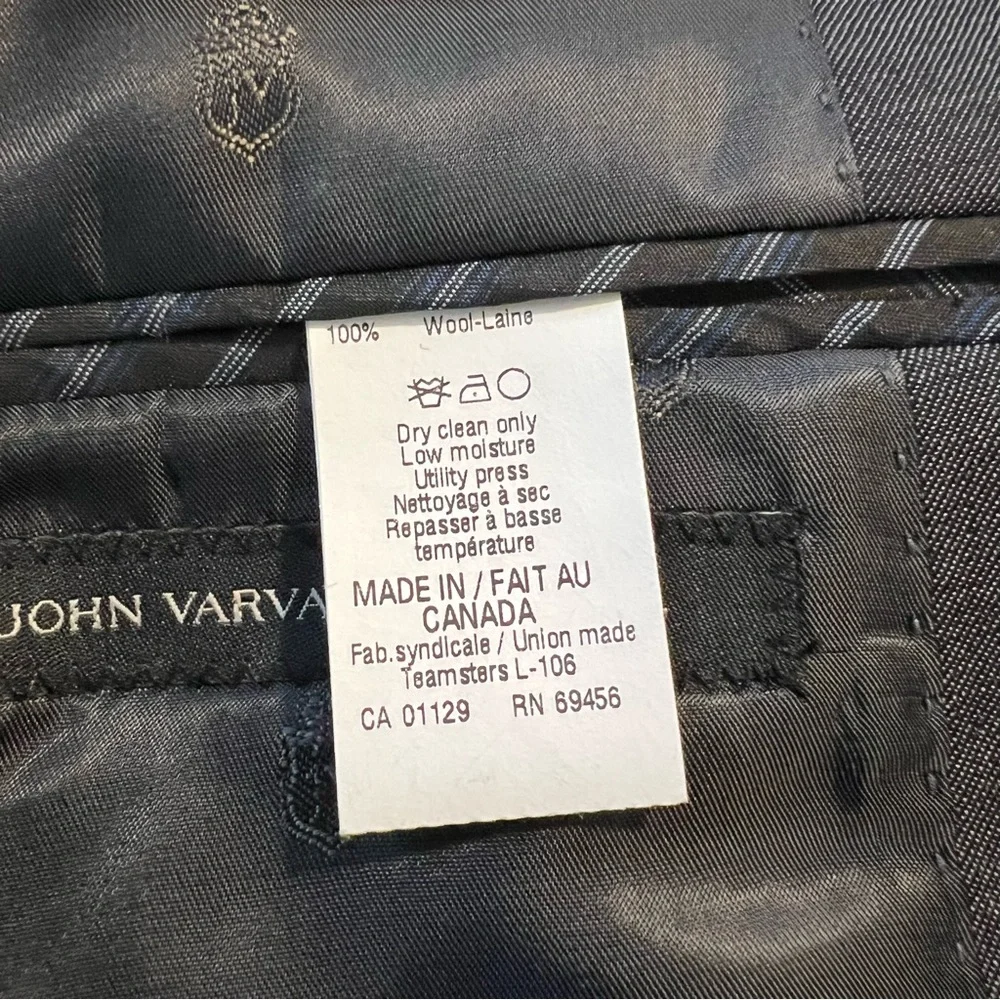 John Varvatos Wool Blazer, 36 Short - Picture 5 of 9